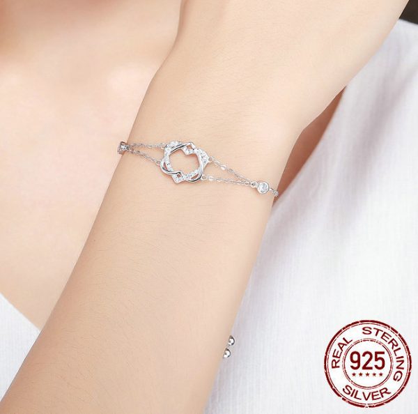 Love pure silver bracelet S925 jewelry - Image 3