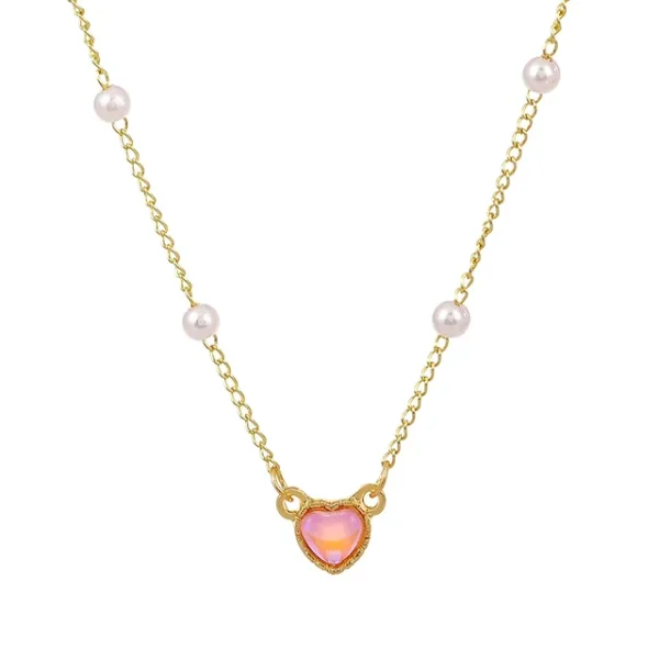 Gold Color Simple Love Heart Pendant Necklace For Women Girl Clavicle Chain Choker New Fashion Trend Jewelry Party Gifts - Image 7