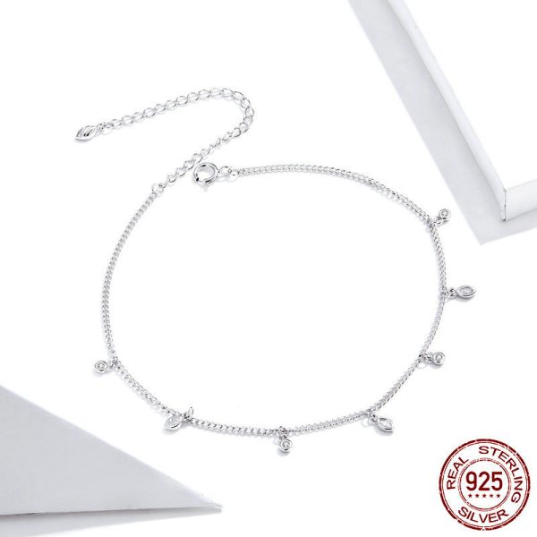 Tassel anklet pure silver S925 girls' jewelry anklet - Image 4