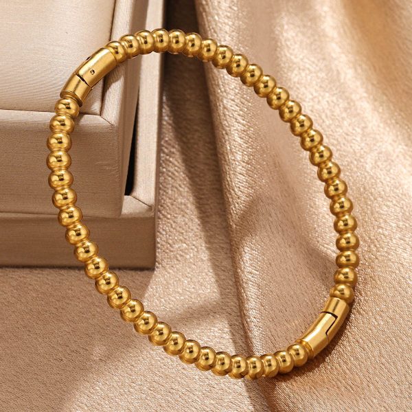 Fashion bamboo titanium steel bracelet female summer niche cold style ins stainless steel retro bamboo jewelry - Image 3