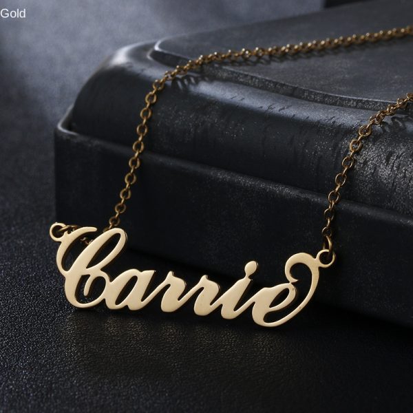 Customized stainless steel necklace that does not fade, women's customized name letter necklace, customized jewelry collarbone chain - Image 6