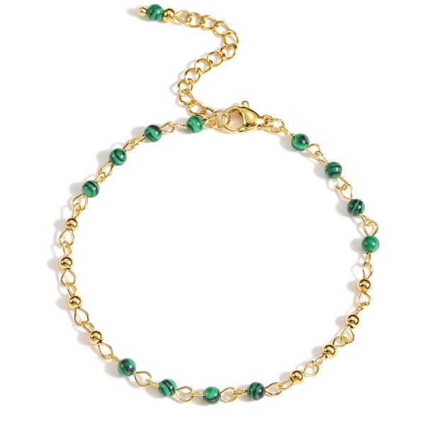 Retro style bead splicing women's bracelet light luxury niche simple temperament stainless steel jewelry - Image 5