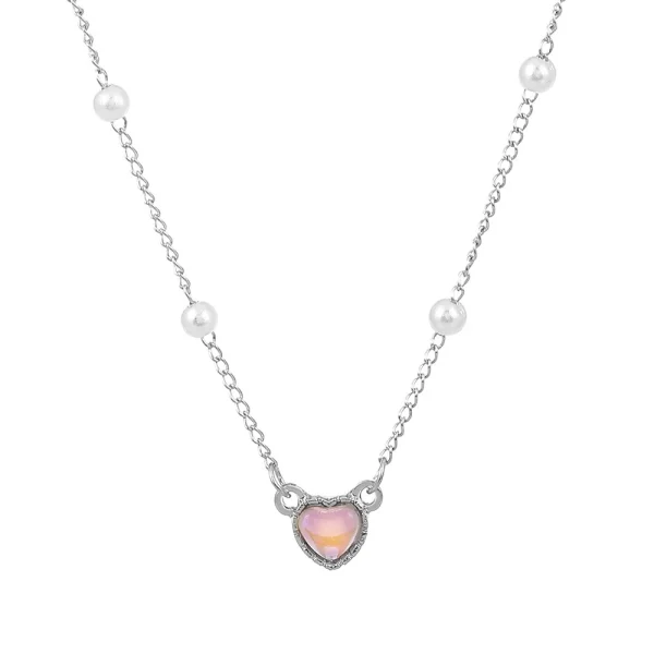 Gold Color Simple Love Heart Pendant Necklace For Women Girl Clavicle Chain Choker New Fashion Trend Jewelry Party Gifts