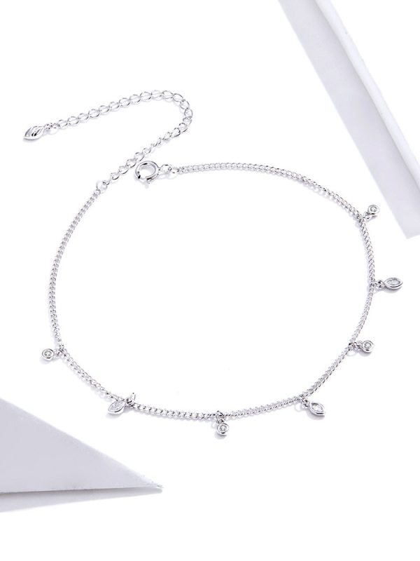 Tassel anklet pure silver S925 girls' jewelry anklet - Image 2